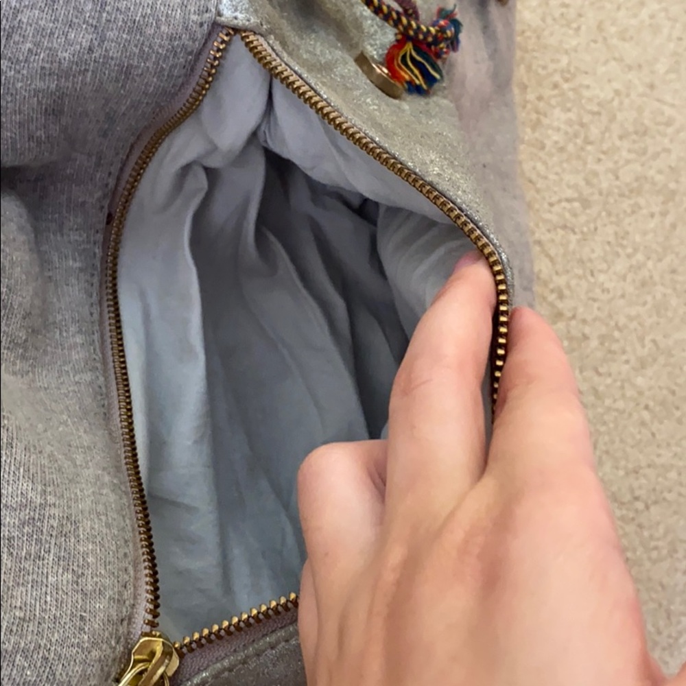 Free people grey metallic backpack - Picture 3 of 6